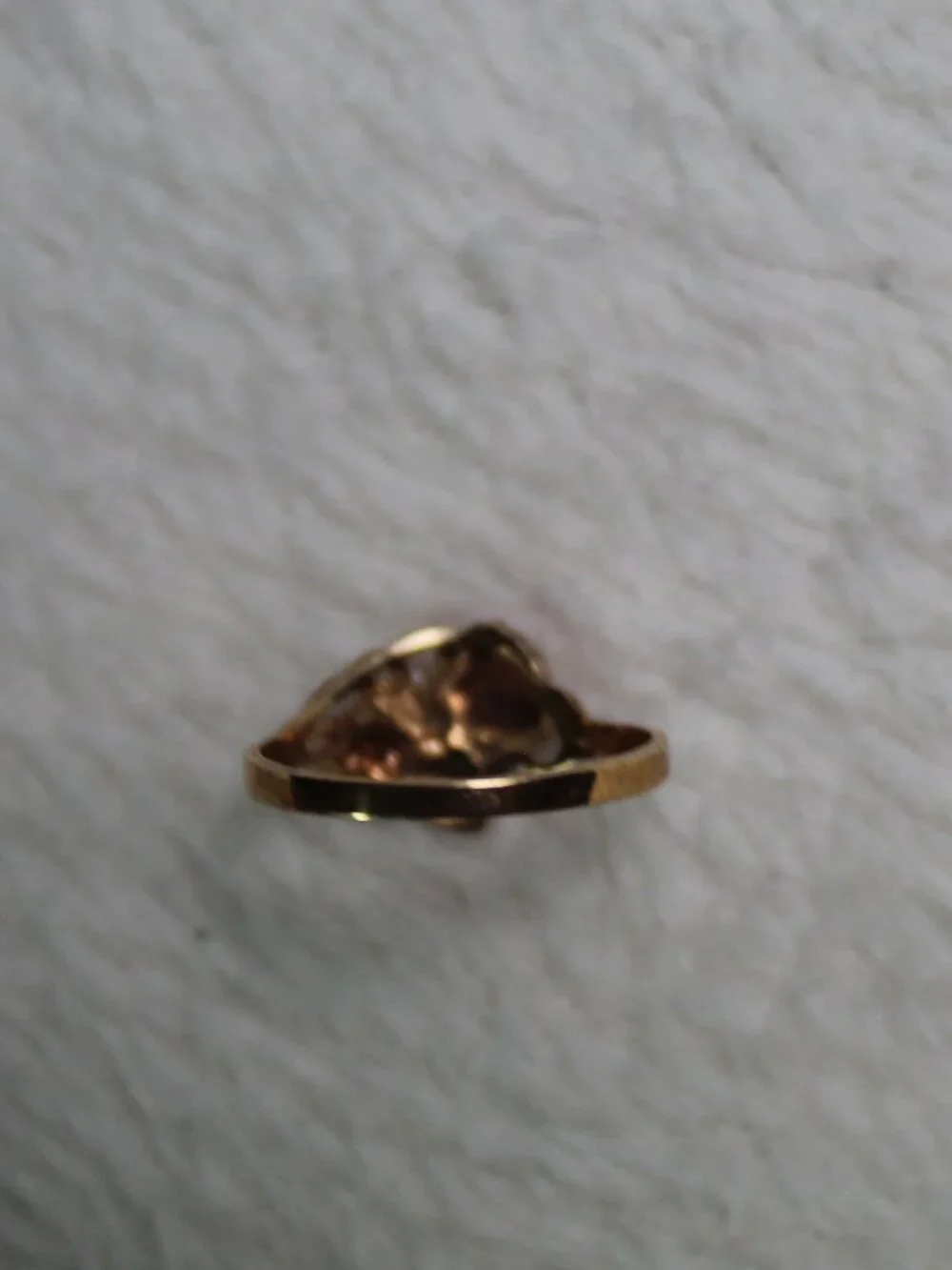 CCO Coleman Company 10K Two Toned Gold Double Pearl Ring Grape Leaves Size 7.5